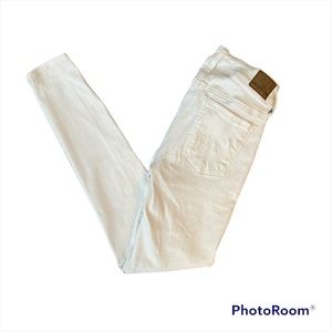 American Eagle White/Ivory Skinny Jeans, Size 0